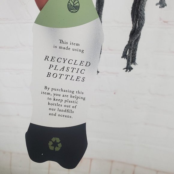 NEW QUAGGA GREEN LABEL Womens Recycled Polyester Infinity Scarf Gray Fringe - Picture 9 of 10